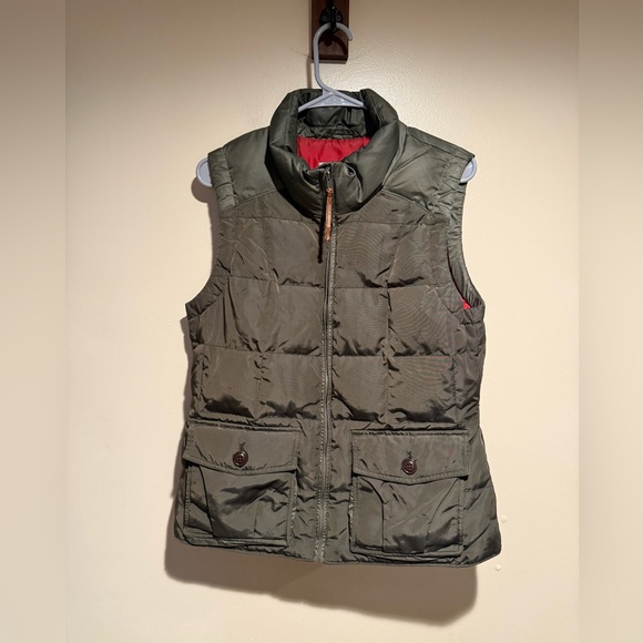 Eddie Bauer Women’s Sz large Yukon Model 550 Fill Down Puffer Brown Vest Jacket - Picture 2 of 12